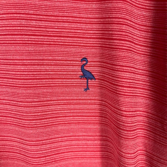 TailorByrd Performance Pullover Mens XL Cherry Red Stripe 1/4 Zip Golf NEW - Picture 3 of 10